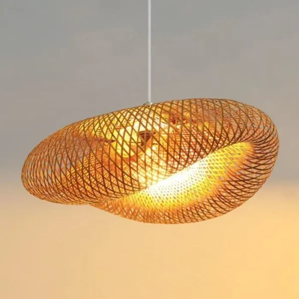 NATURAL – Suspension en rotin tressé