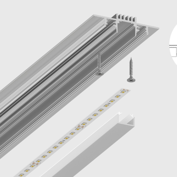 PROFLITE T NEW – Suspension linéaire LED encastrée