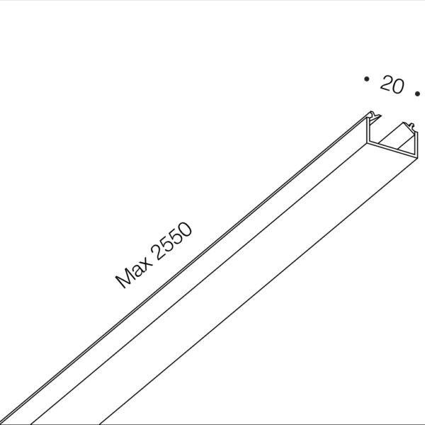 PROFLITE T NEW – Suspension linéaire LED encastrée