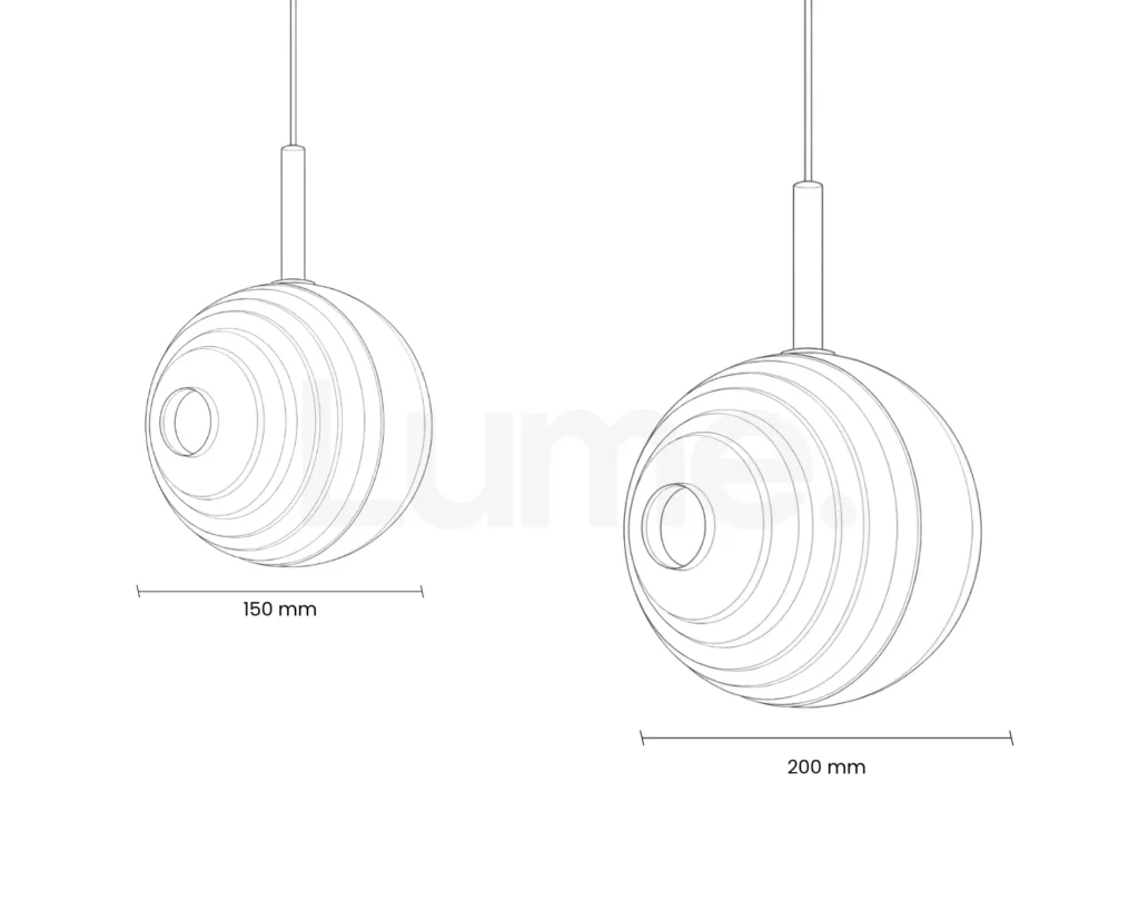 Dimensions des suspensions SKYFLOW 150 mm et 200 mm